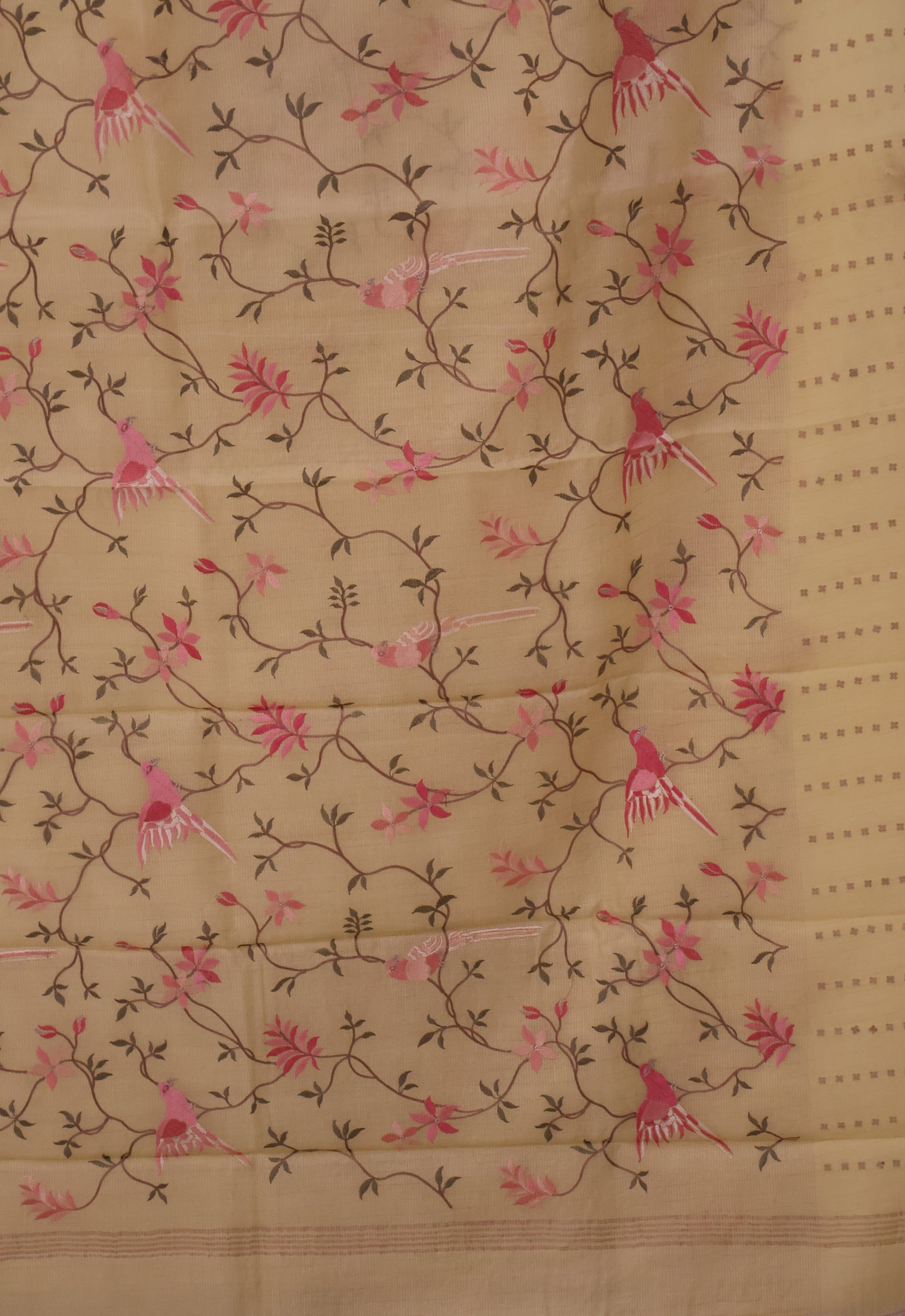 Pure Muslin Tissue Silk Saree-Yellow