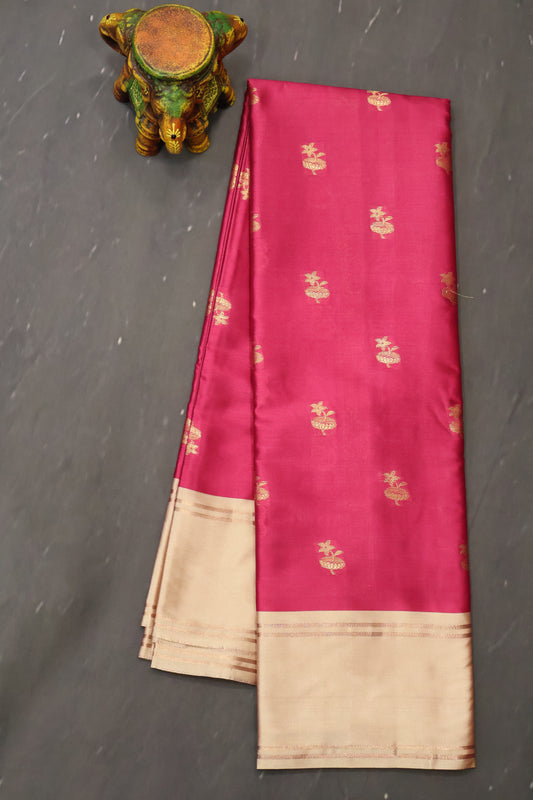 Semi Soft Silk Saree-Pink Beige