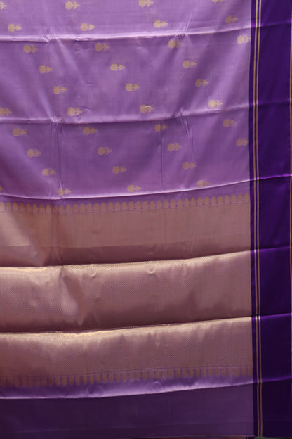 Semi Soft Silk Saree-Voilet Floral