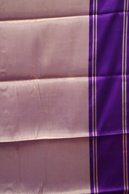 Semi Soft Silk Saree-Voilet Floral