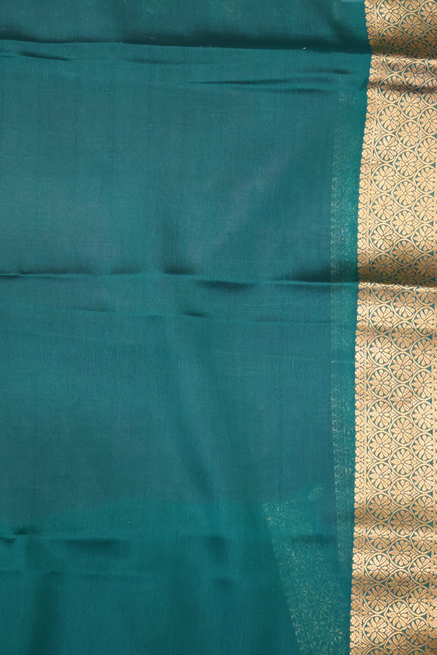 Pure Mysore Silk Saree-Pink Peacock Green