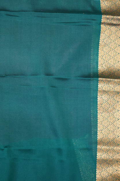 Pure Mysore Silk Saree-Pink Peacock Green