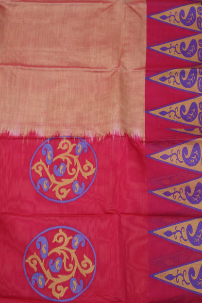 Dakka Cotton- Triangle Border-Pale Orange