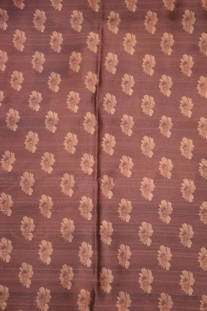 Semi Tussar Saree - Space Blue-Brown