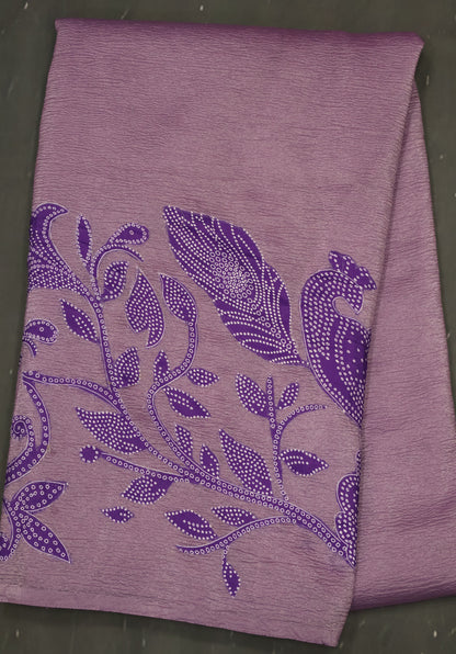 Tissue Tussar Saree- Lavender