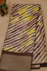 Dola Silk Saree Lehariya Pattern-Mustard thumbnail