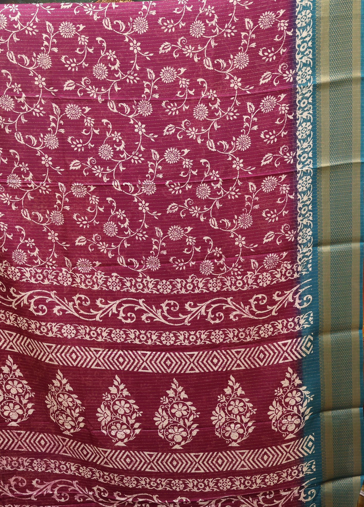 Dola Silk Saree Zari Lines-Purple