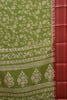Dola Silk Saree Zari Lines-Olive Green thumbnail
