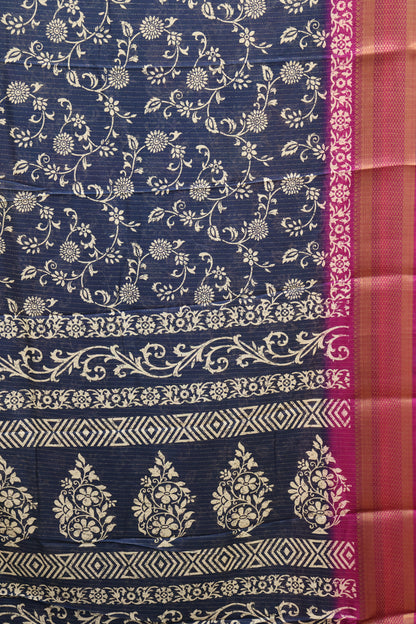 Dola Silk Saree Zari Lines-Peacock Blue