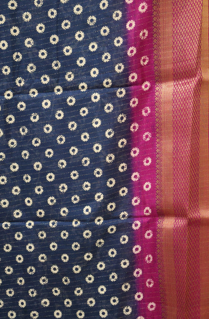 Dola Silk Saree Zari Lines-Peacock Blue