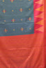 Semi Tussar Saree -Peacock Blue thumbnail