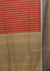 Semi Tussar Saree Floral -Maroon thumbnail