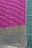 Semi Tussar Saree Floral -Purple thumbnail