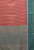 Semi Tussar Saree Floral -Choco Brown thumbnail
