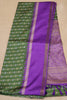 Semi Tussar Saree Floral -Olive Green thumbnail