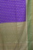 Semi Tussar Saree Floral - Ink Blue thumbnail