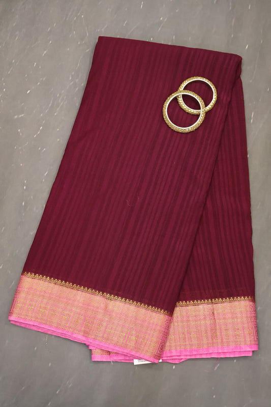 Banarasi Georgette Saree - Wine
