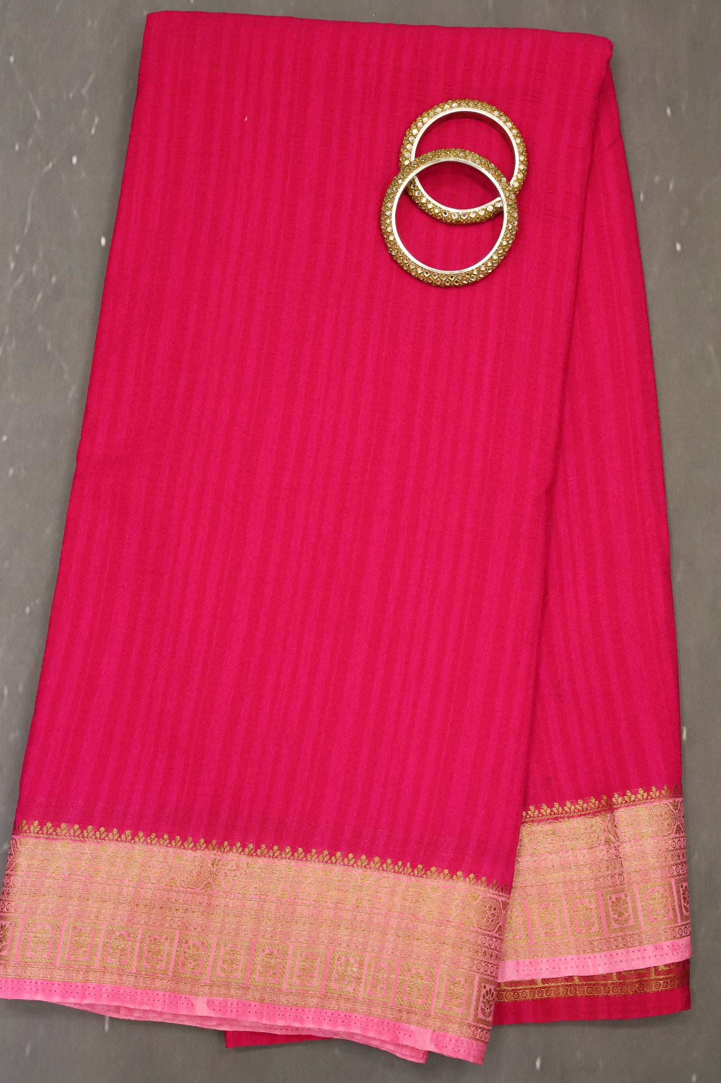Banarasi Georgette Saree - Rani Pink