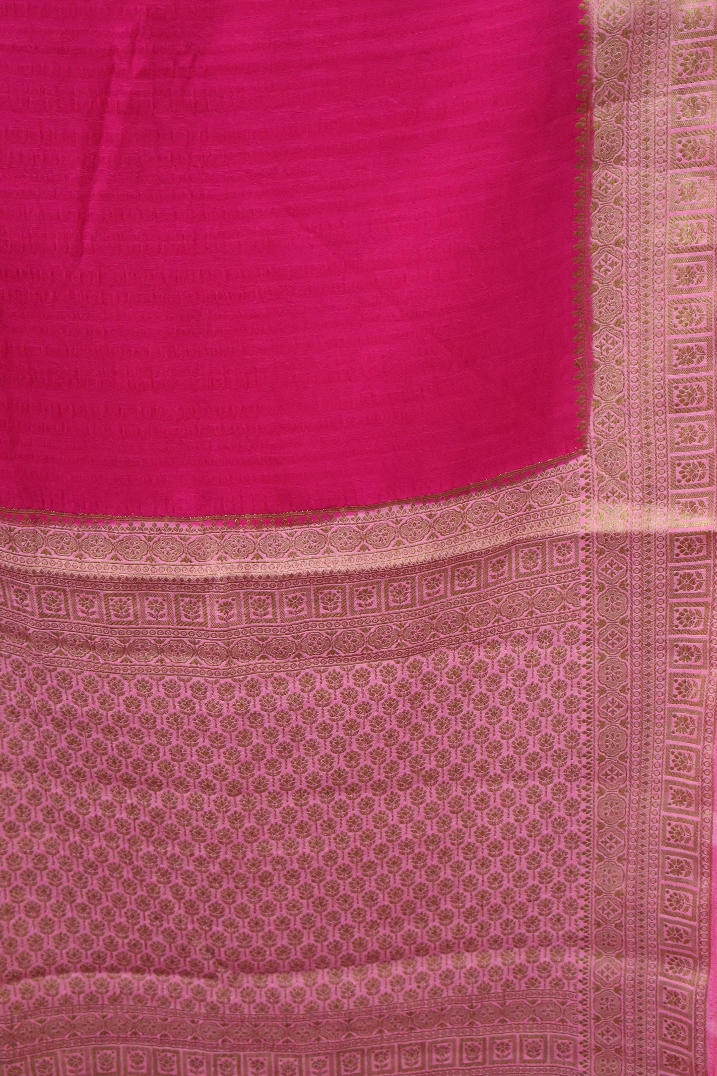 Banarasi Georgette Saree - Rani Pink