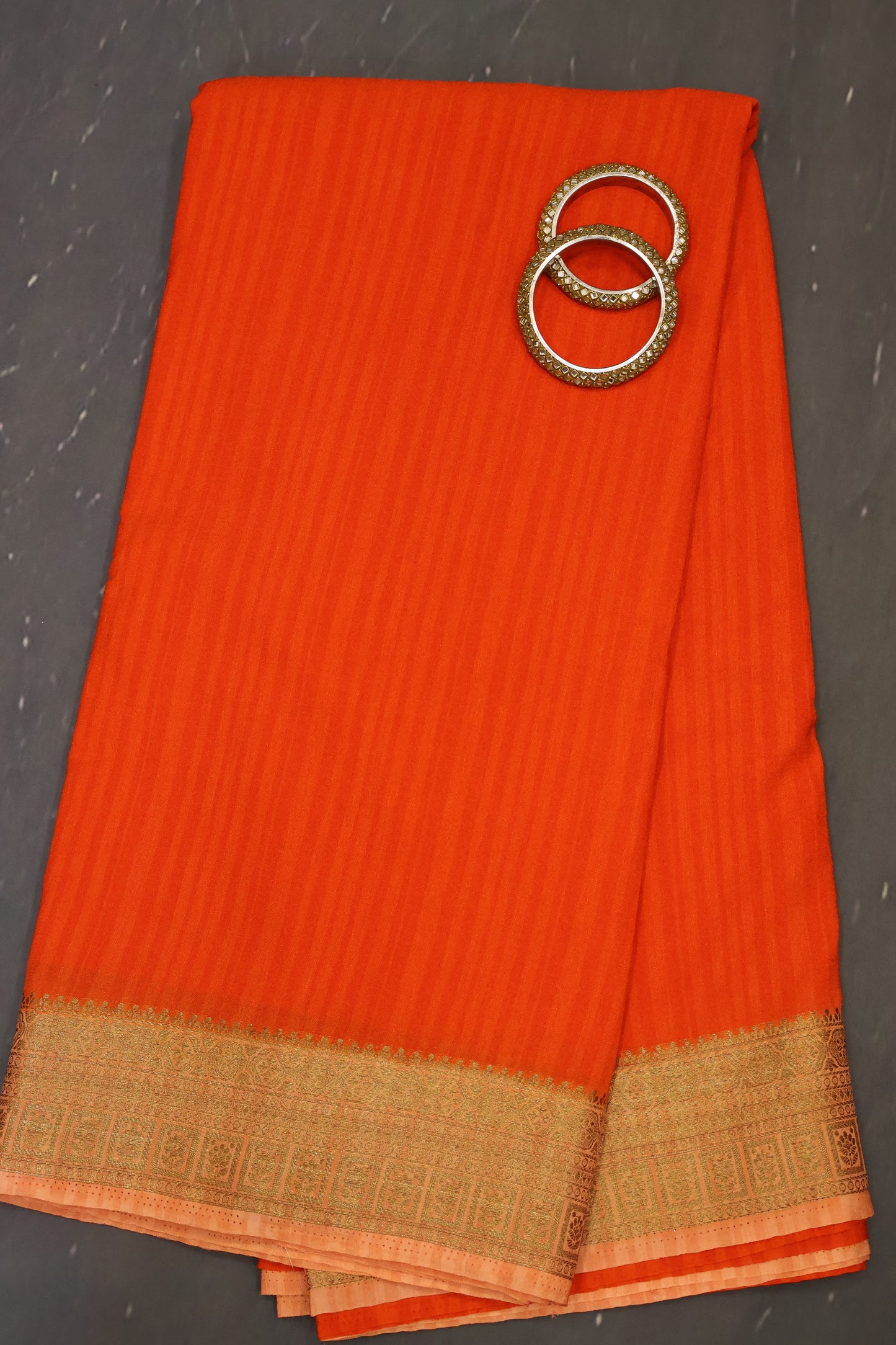 Banarasi Georgette Saree - Orange