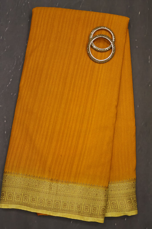 Banarasi Georgette Saree - Yellow