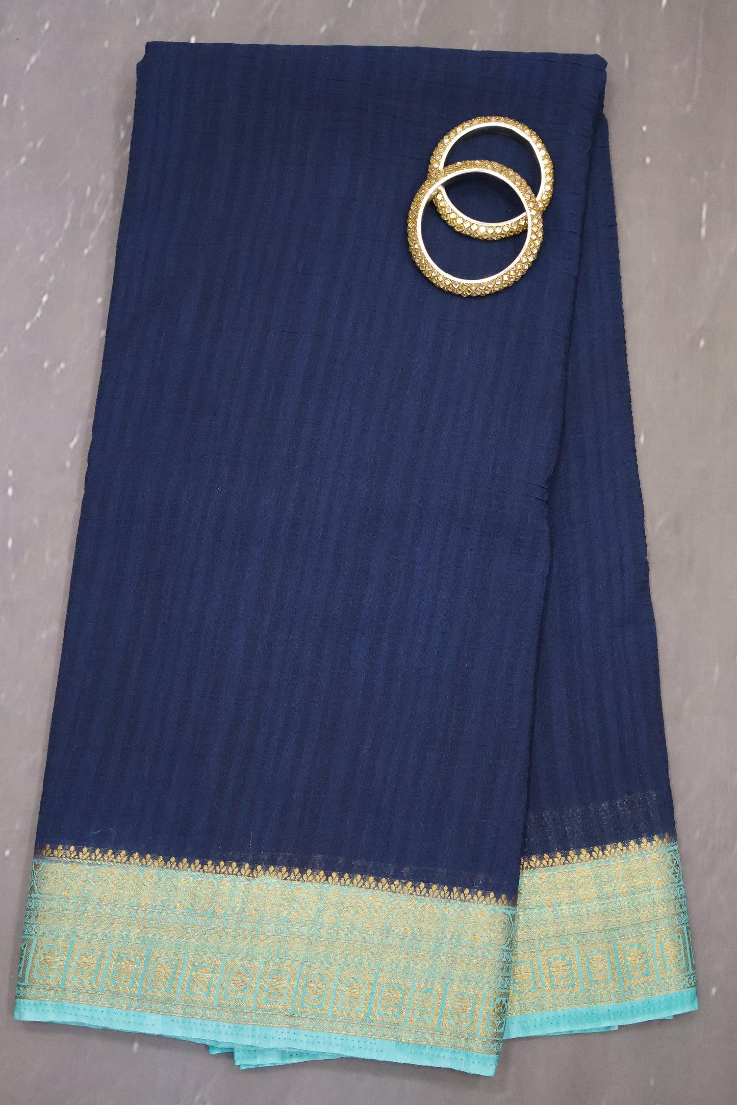 Banarasi Georgette Saree - Peacock Blue