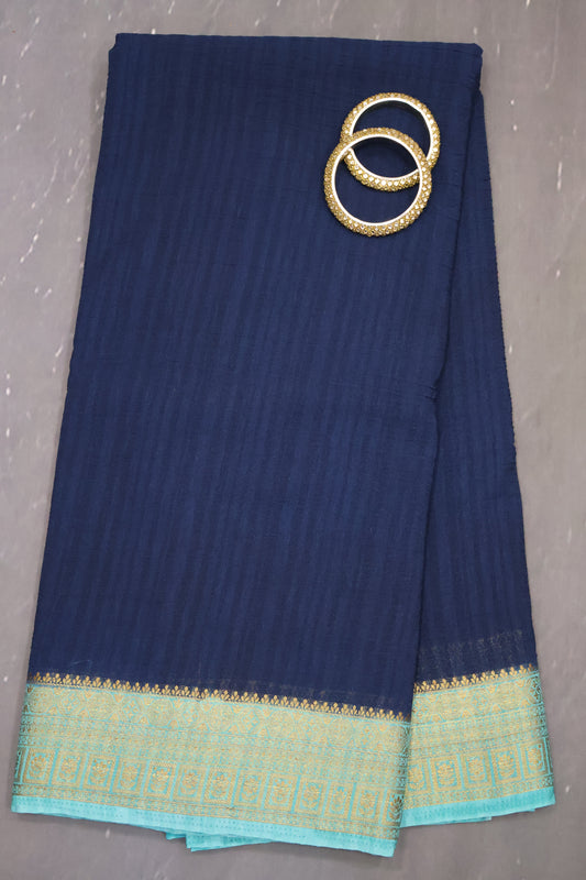 Banarasi Georgette Saree - Peacock Blue