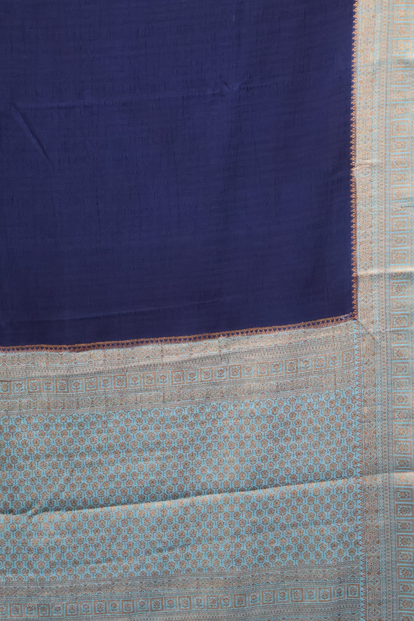Banarasi Georgette Saree - Peacock Blue