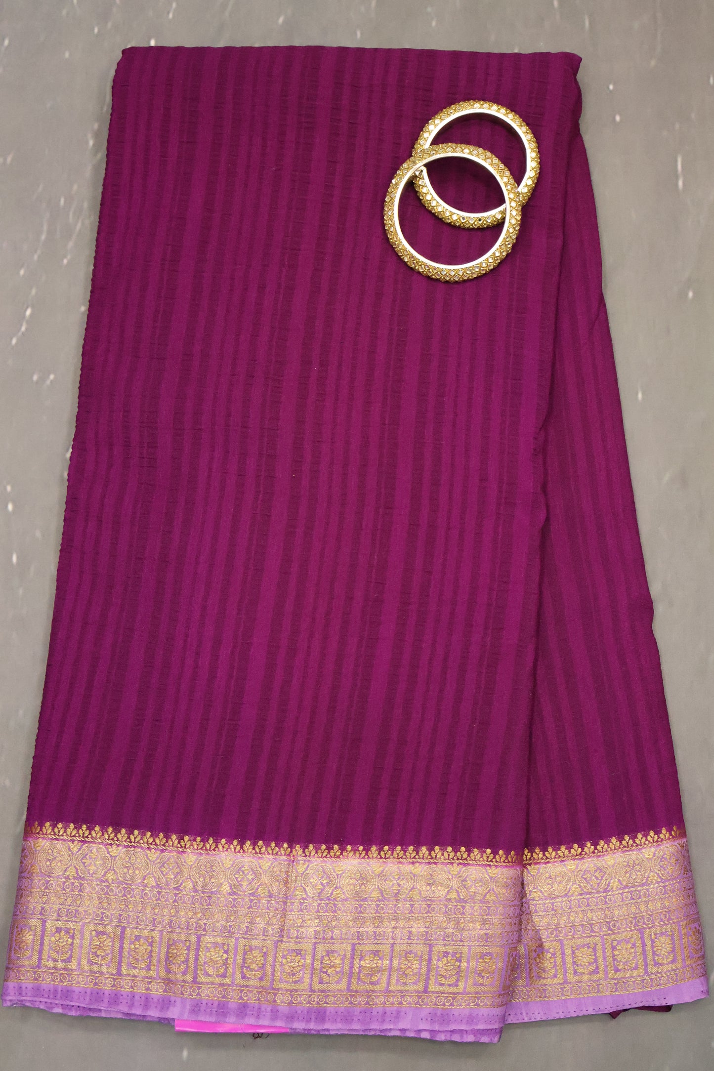 Banarasi Georgette Saree - Purple