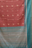 Semi Tussar Saree Peacock Print- Choco Brown thumbnail