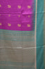 Semi Tussar Saree Peacock Print-Voilet thumbnail