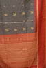 Semi Tussar Saree Peacock Print-Grey thumbnail