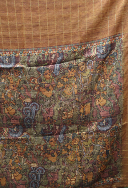 Art Tussar Saree -Mustard Krish Kattam Zari