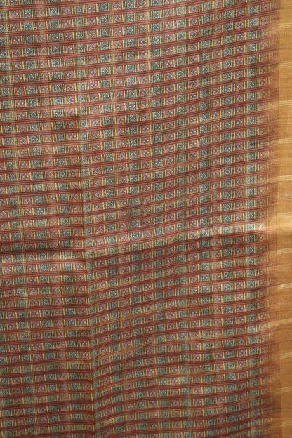 Art Tussar Saree -Mustard Krish Kattam Zari