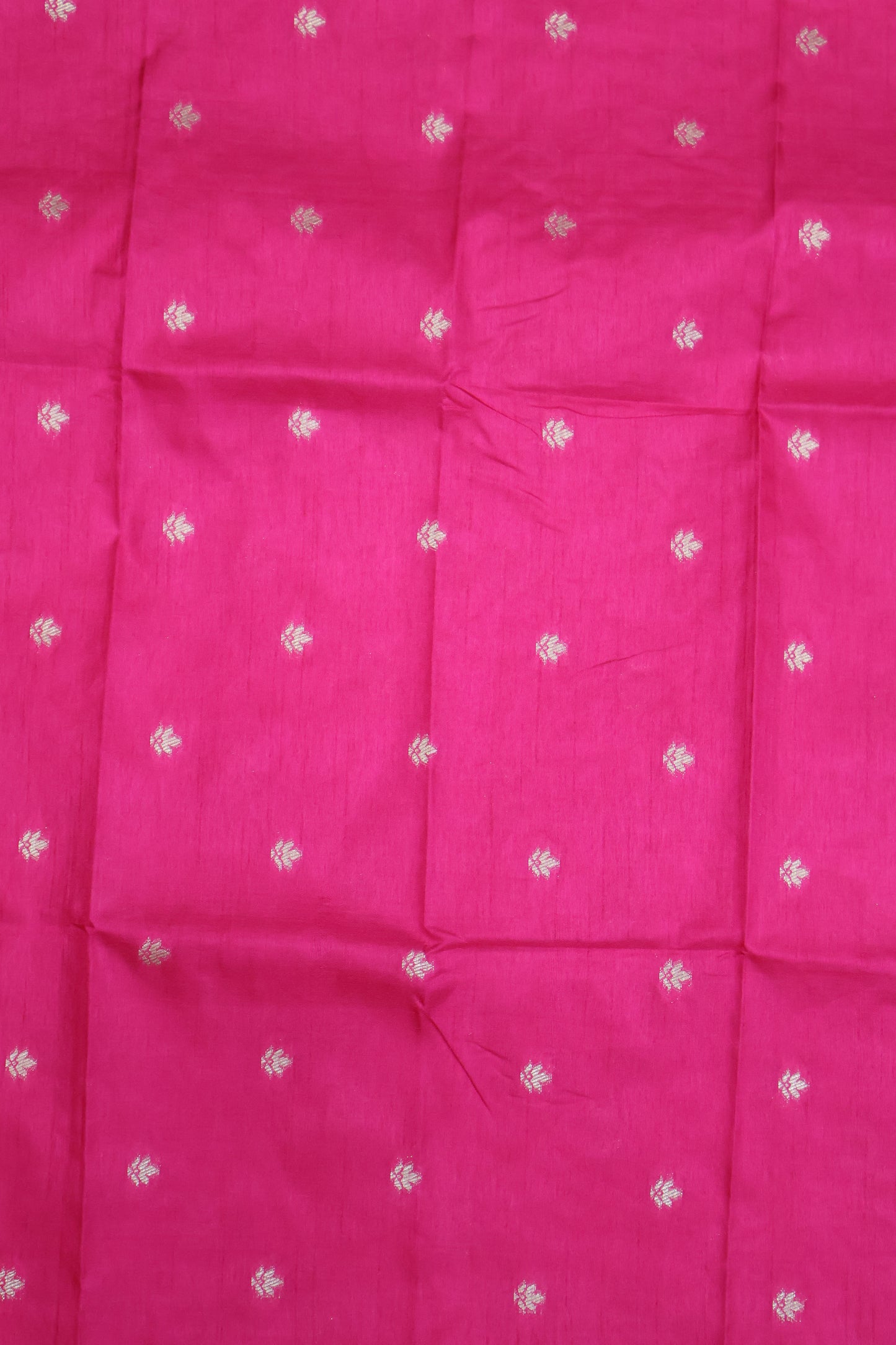 Semi Tussar Saree-Rani Pink Elephant Zari