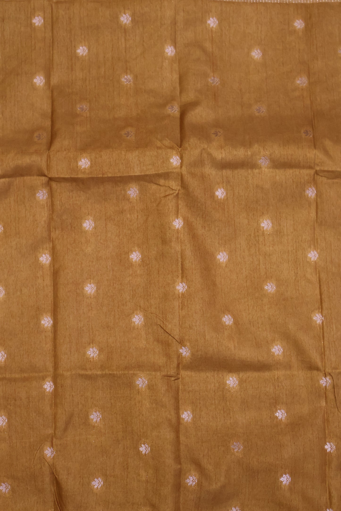 Semi Tussar Saree-Gold Elephant Zari