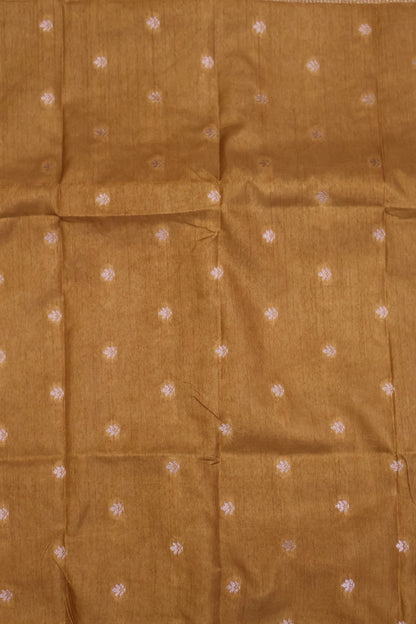 Semi Tussar Saree-Gold Elephant Zari