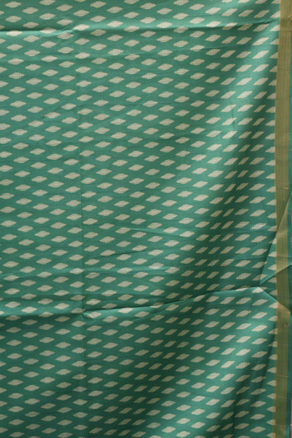 Semi Tussar Saree Tower Pattern-olive green