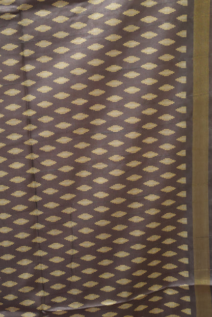 Semi Tussar Saree Tower Pattern-red
