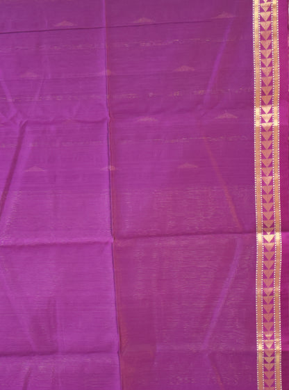 Pure Maheswari Silk Cotton saree-Voilet Line Buta