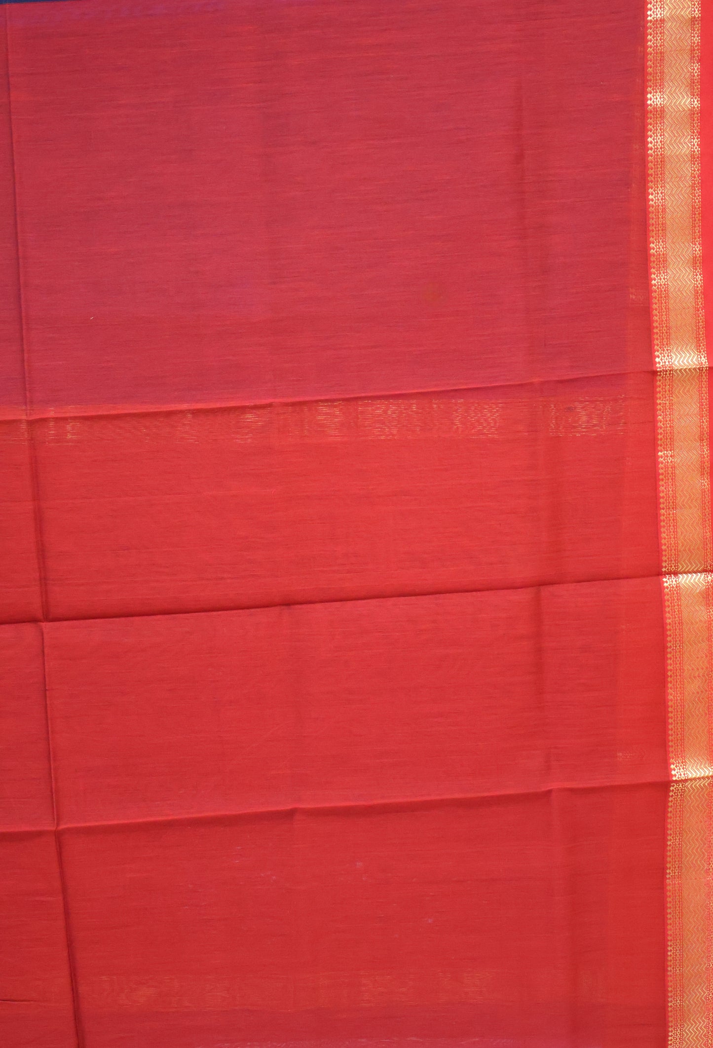 Pure Maheswari Silk Cotton saree-Blue Plain Small Border