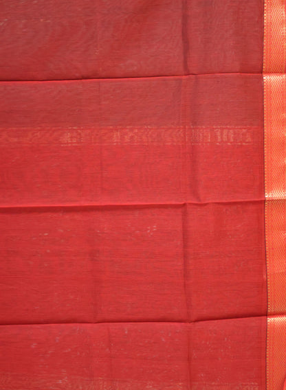 Pure Maheswari Silk Cotton saree-Green Plain Small Border