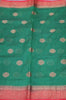 Bamboo Silk Saree-green maroon thumbnail