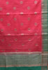 Bamboo Silk Saree-red green thumbnail