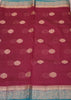 Bamboo Silk Saree-wine green thumbnail