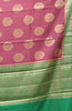 Pure Banarasi Saree Chiniya Silk with Contrast Pallu-Maroon thumbnail