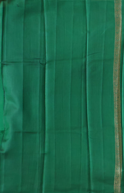 Pure Banarasi Saree Chiniya Silk with Contrast Pallu-Maroon