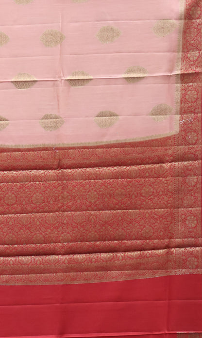 Pure Banarasi Saree Chiniya Silk -Light Maroon