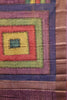Chanderi Silk Cotton Saree-Navy blue-Lavender thumbnail