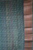 Chanderi Silk Cotton Saree-Navy blue-Peacock Green thumbnail